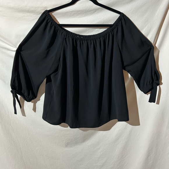 2 pack of off-the-shoulder top with tie sleeve detail - Picture 2 of 6